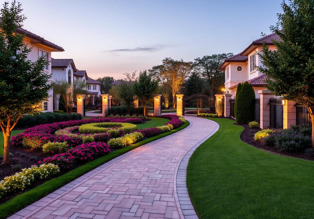 Landscaped central gardens