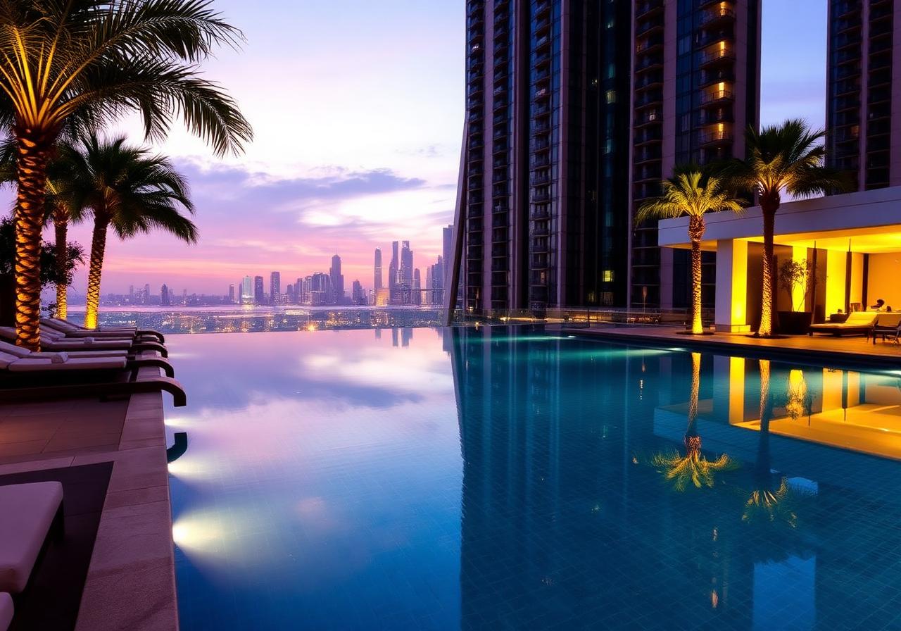 Resort-style swimming pool